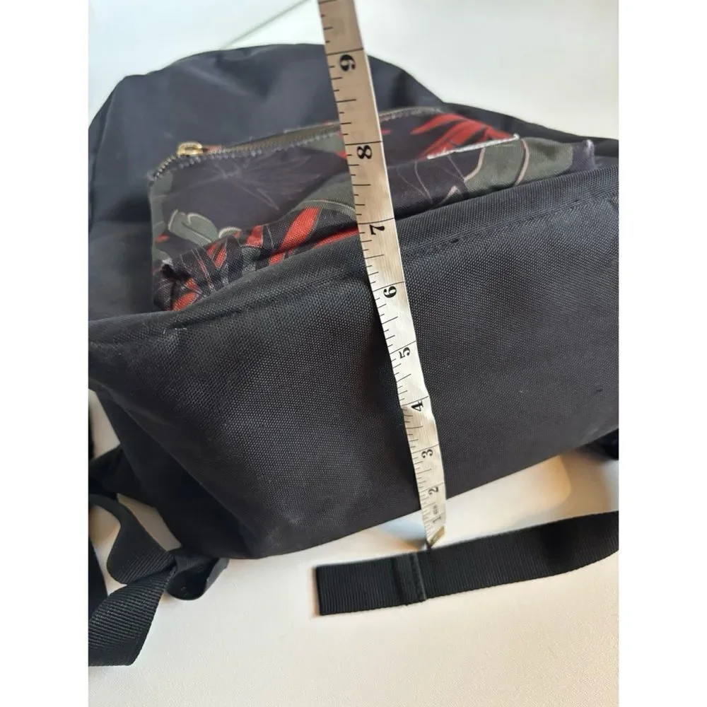 Herschel  Olive Palm Lives Backpack in Black ~ Used